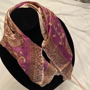 Vintage silk head square. From Europe